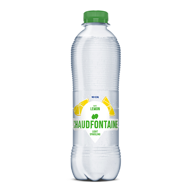 Een fles Chaudfontaine citroen bruisend water