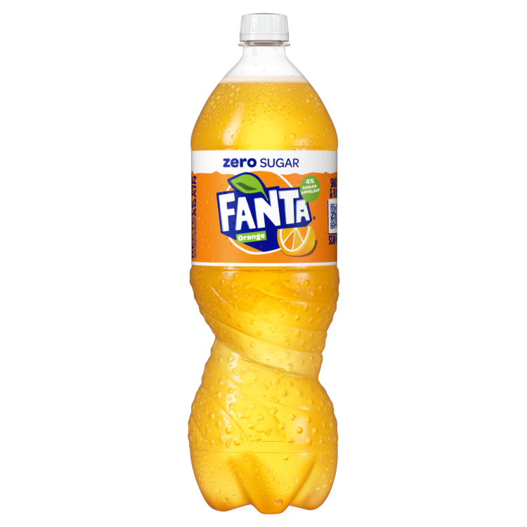 Een fles Fanta orange no sugar-drank