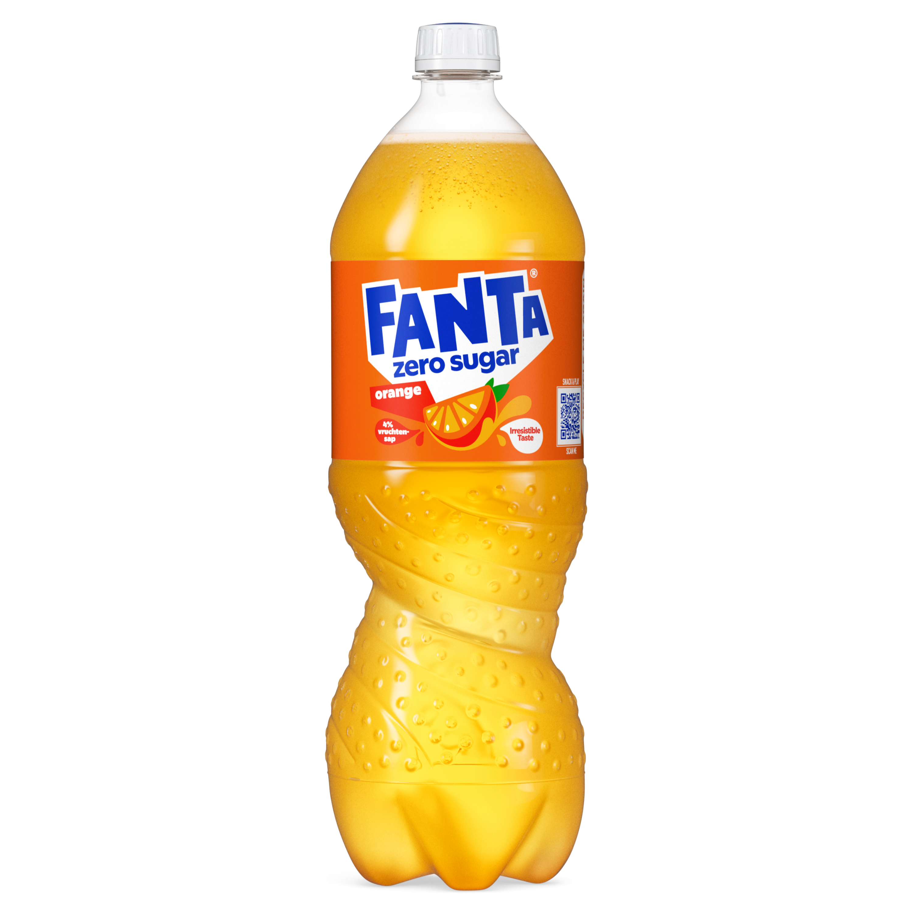 Een fles Fanta orange zero sugar-drank