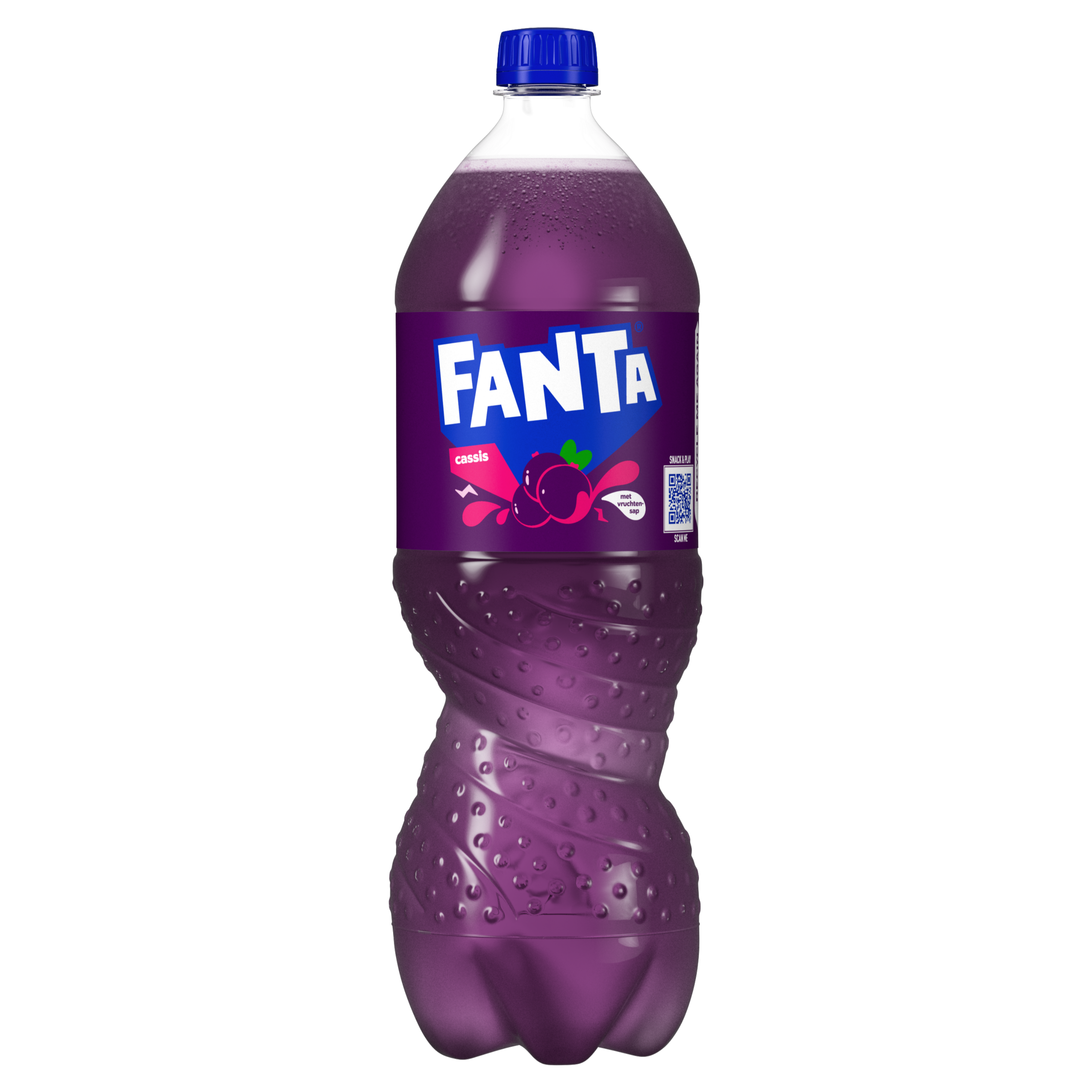 Een fles Fanta cassis-drank