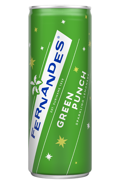 Een blikje Fernandes green punch drank