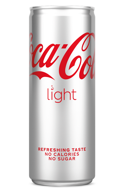 Een blikje Coca-Cola light-drank