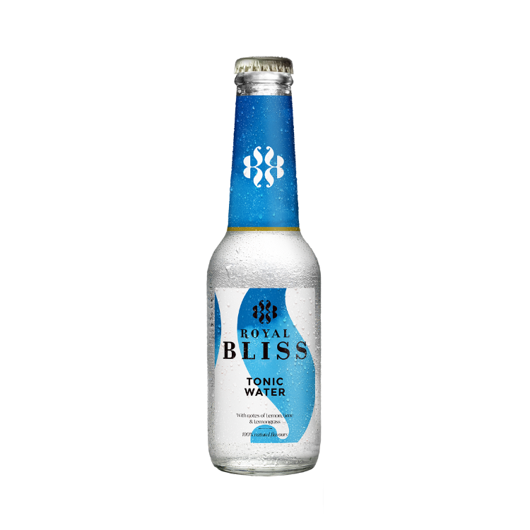 Een fles Royal Bliss creative tonic water