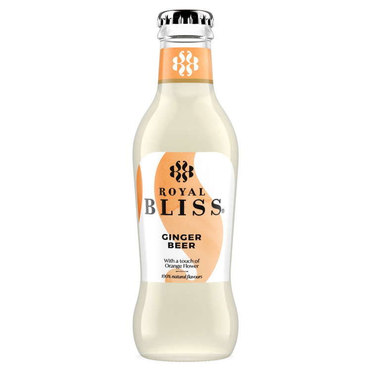 Een fles Royal Bliss Ginger Beer with a touch of Orange Flower