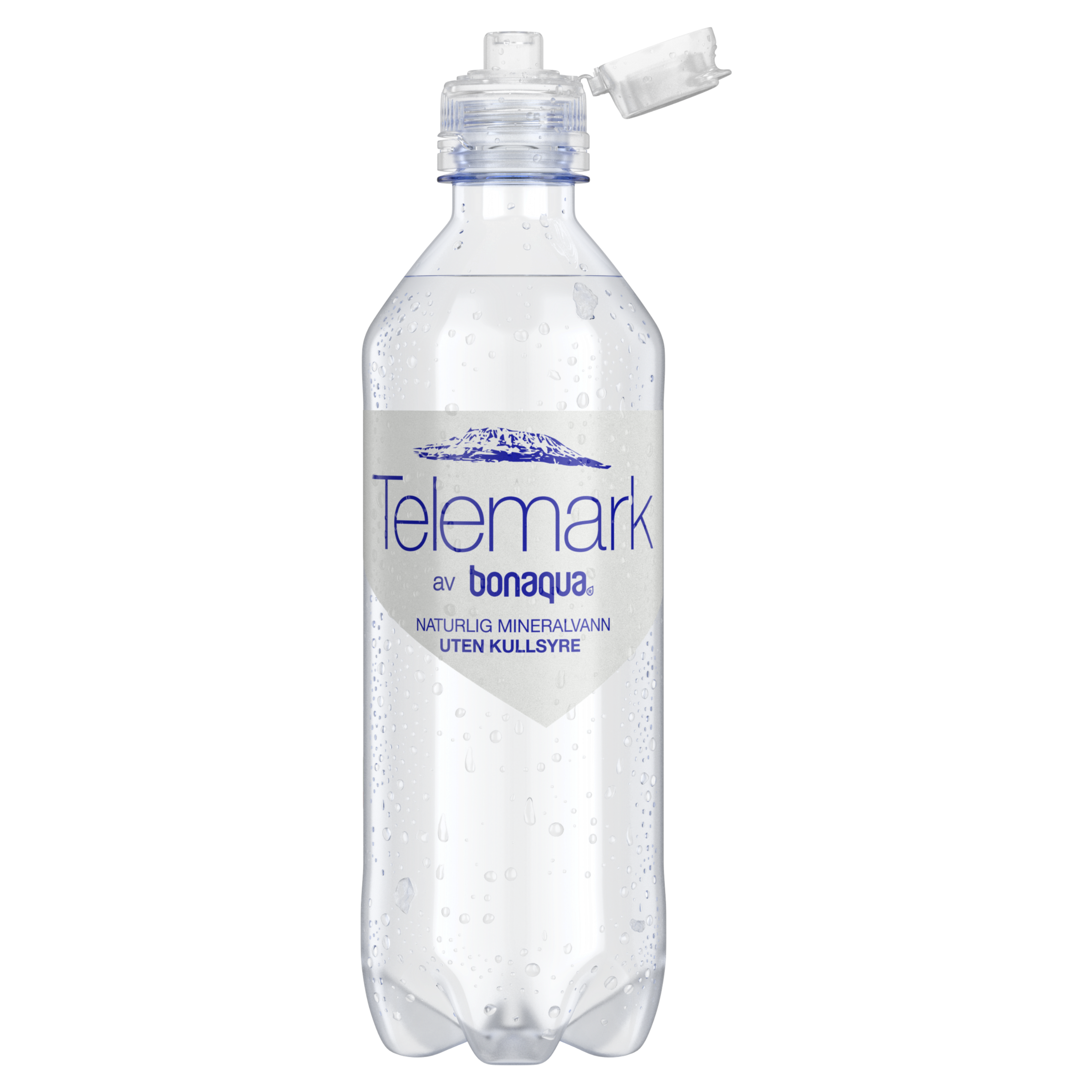 En plastflakse med bonaqua naturell smak og med drikketut. 