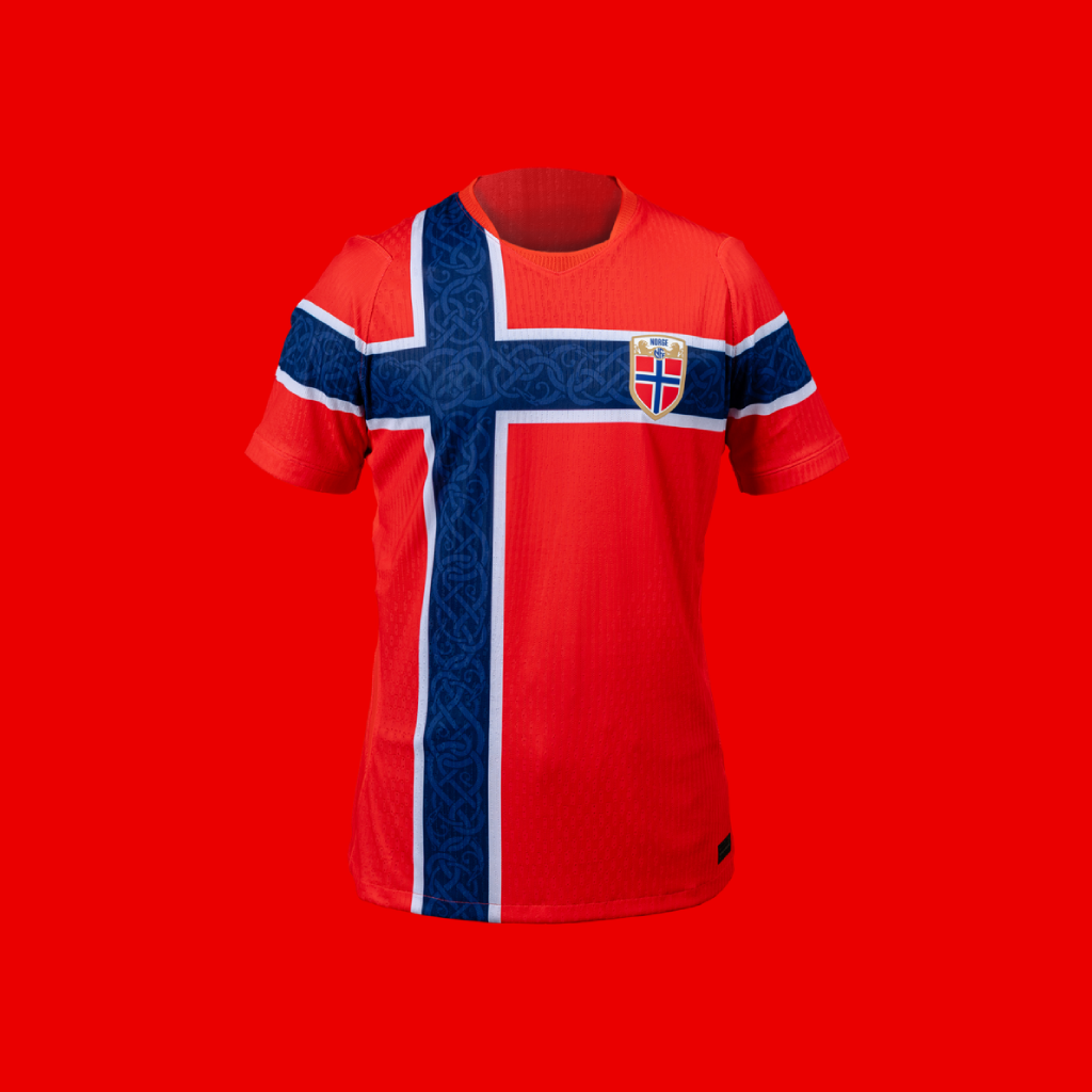 Norway country jersey on red background