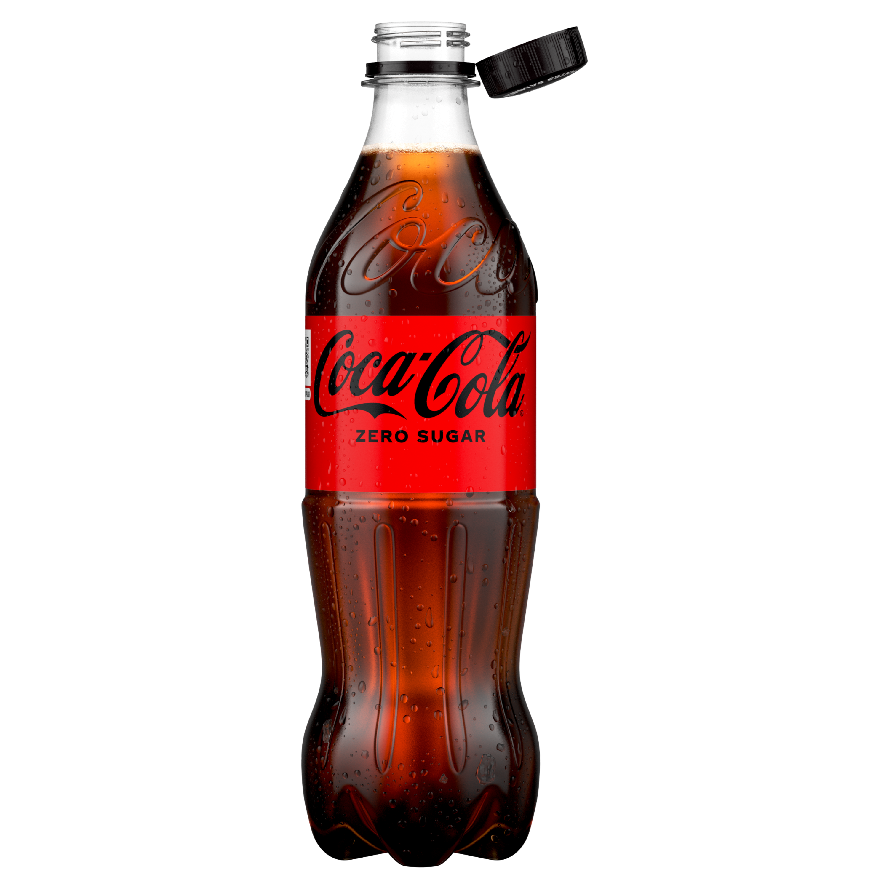 En plastflaske med Coca-Cola, sukkerfri variant