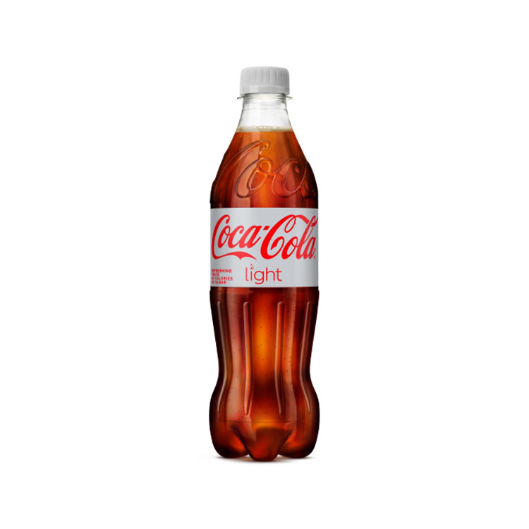 En plastflaske med Coca-Cola, orginal light-versjon.