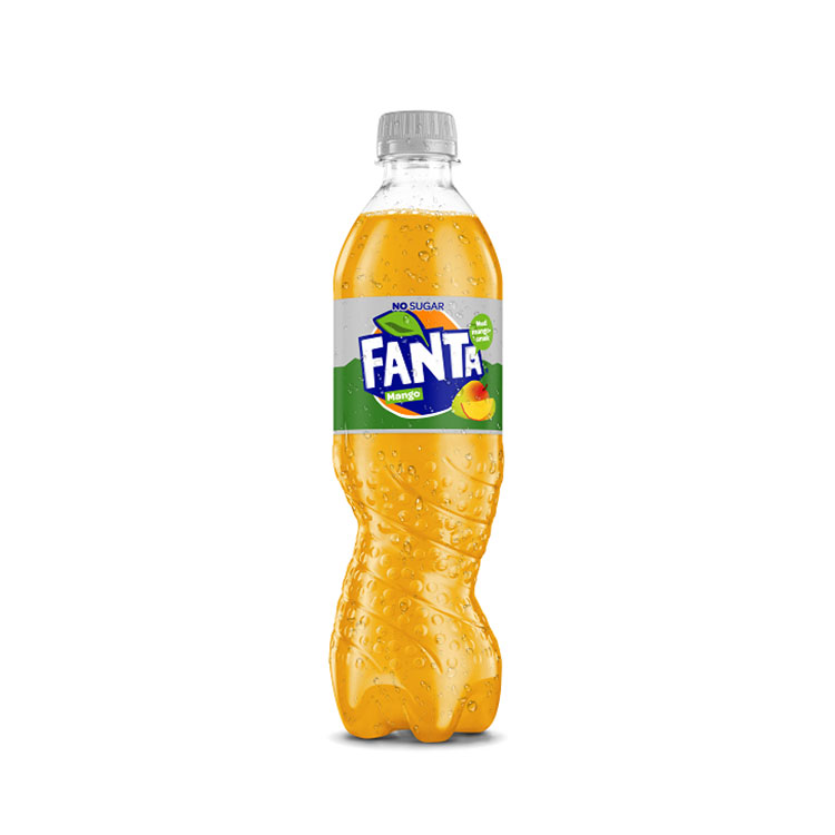 Den nye Fanta-plastflasken med mangosmak og uten sukker