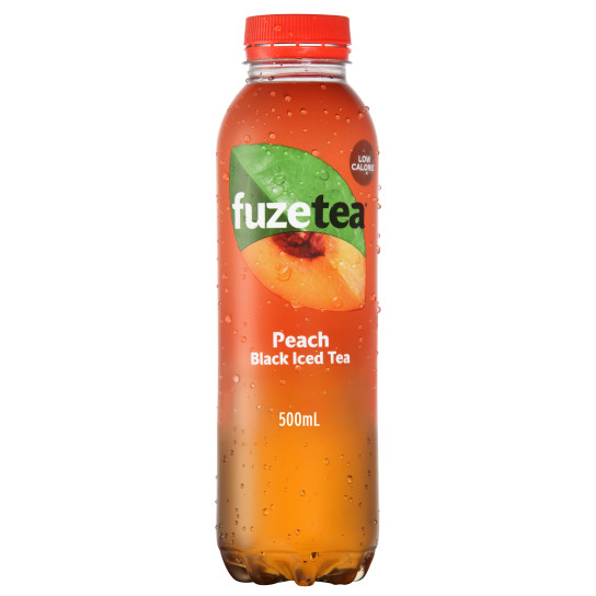 Fuze Peach Black Iced Tea bottle