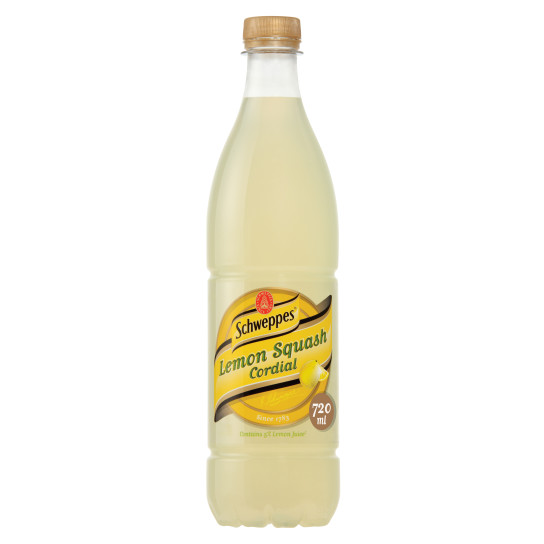 Schweppes Lemon Squash Cordial bottle