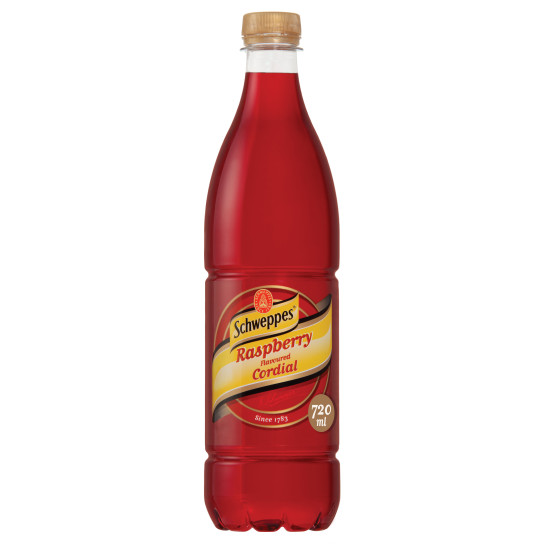 Schweppes Raspberry Cordial bottle