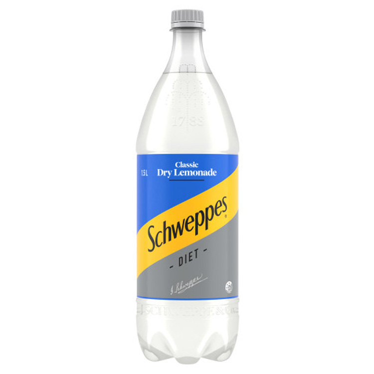 Schweppes Diet Classic Dry Lemonade bottle