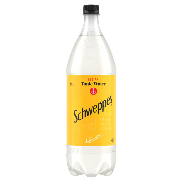 Schweppes Indian Tonic Water bottle
