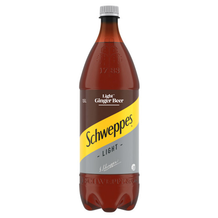 Schweppes Light Ginger Beer bottle