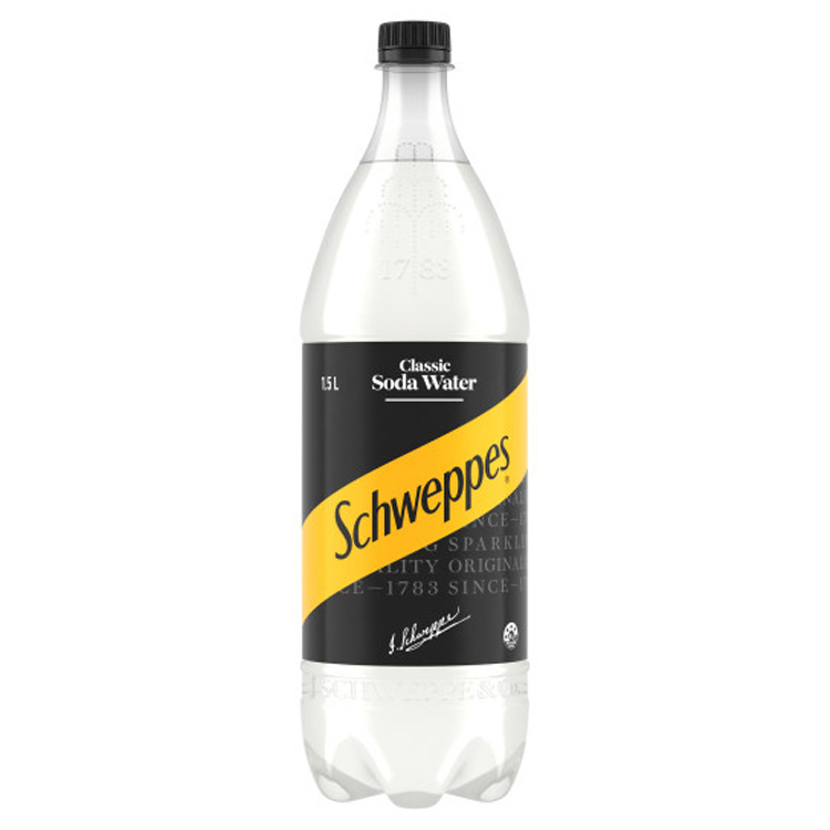 Schweppes Classic Soda Water bottle bottle