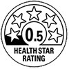 Health Star Rating displaying a 0.5 rating