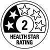Health Star Rating displaying the number two