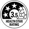 Health Star Rating displaying a 3.5 rating