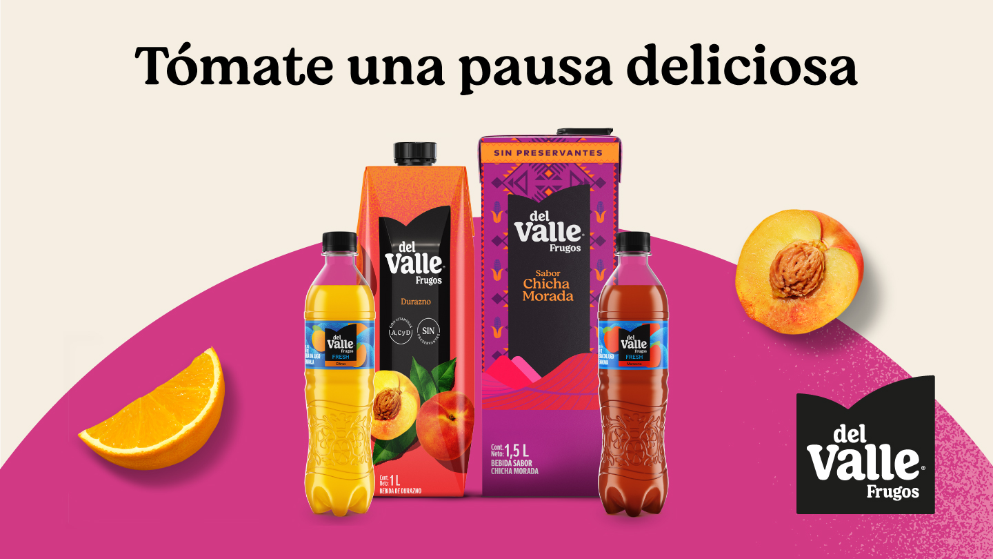 Banner Frugos del Valle. Tómate una pausa deliciosa. 