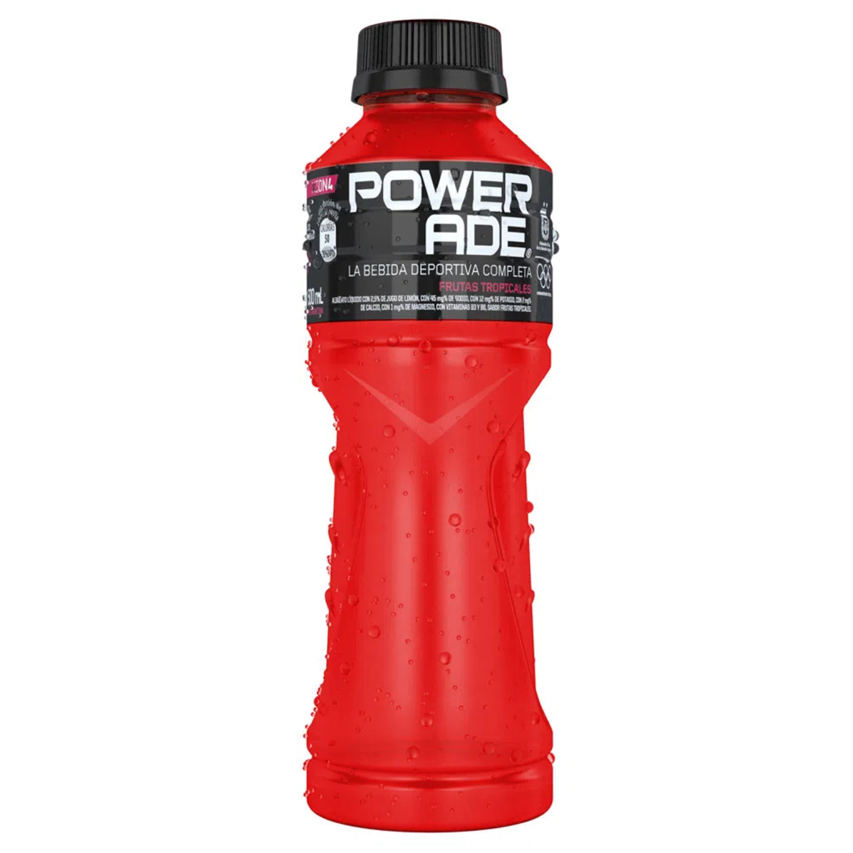 "Botella de Powerade Multifrutas Información Nutricional de Powerade Multifrutas"