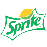 Círculo blanco con logo de Sprite