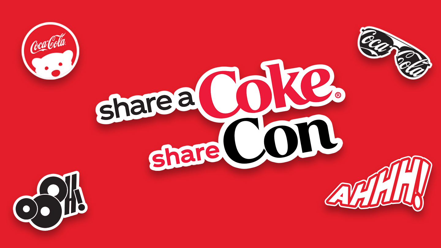Join Share A Coke: Share Con and get your name on a Coca-Cola bottle!