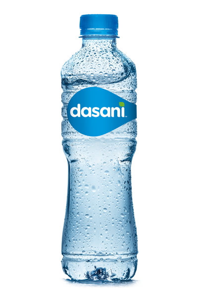 Dasani bottle on white background