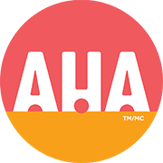 Białe logo AHA