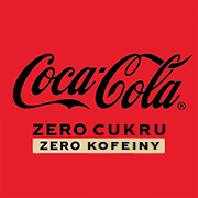 Białe logo Coca-Cola zero zero