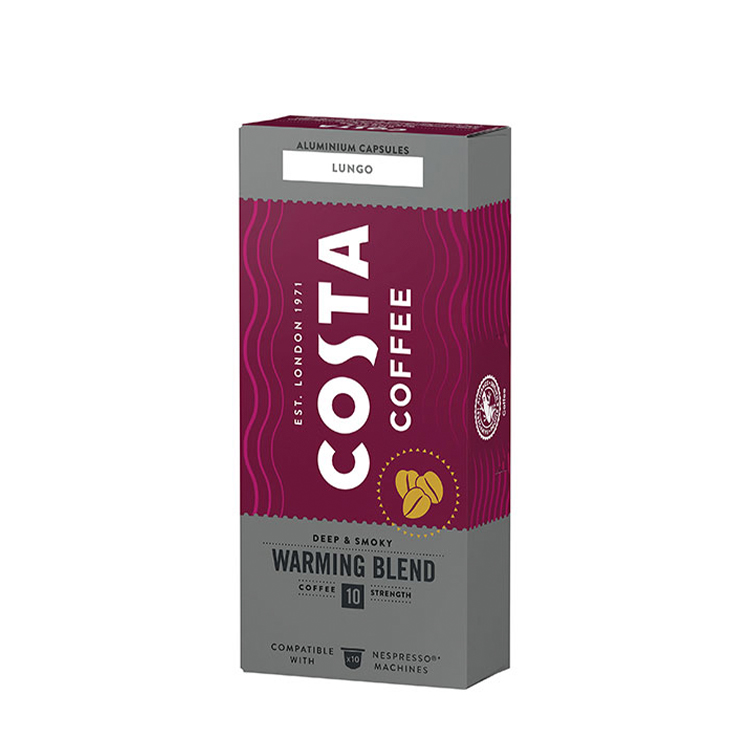 Opakowanie COSTA Coffee Warming Blend Lungo w kapsułkach