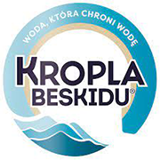 Białe logo Kropla Beskidu