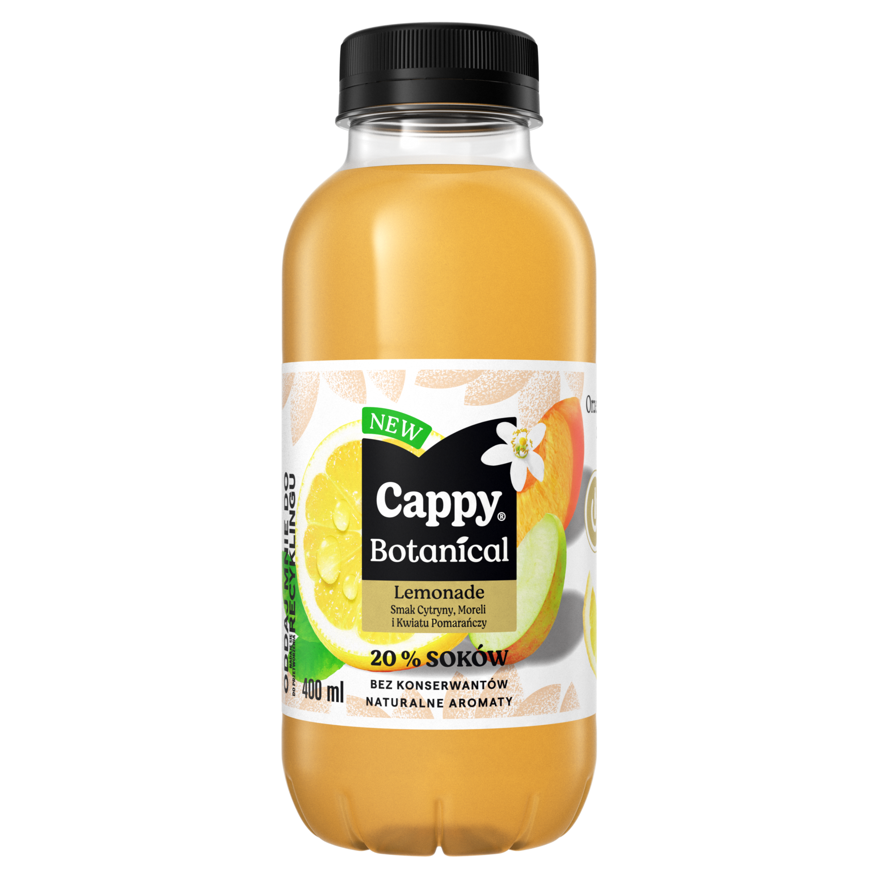 Cappy Lemonade smak Cytryny, Moreli i Kwiatu Pomarańczy