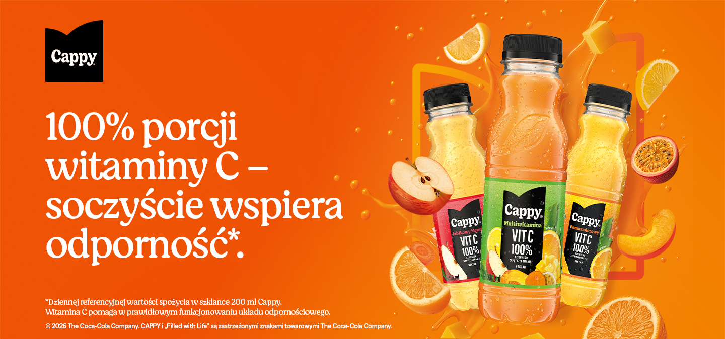 100% porcji witaminy C - soczyście wspiera odporność.