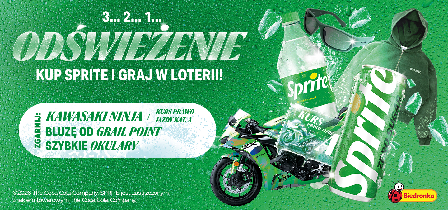 Baner promocyjny loterii Sprite Biedronka