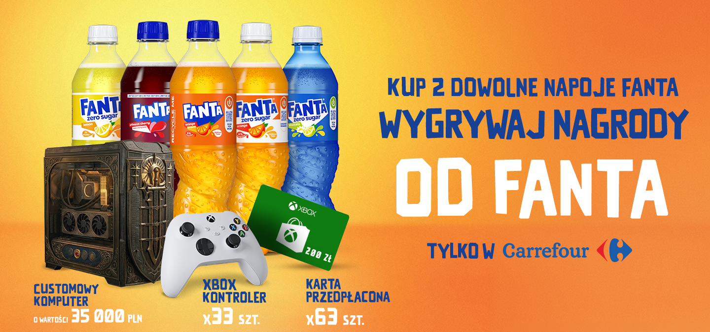 Baner promocyjny loterii Fanta Carrefour