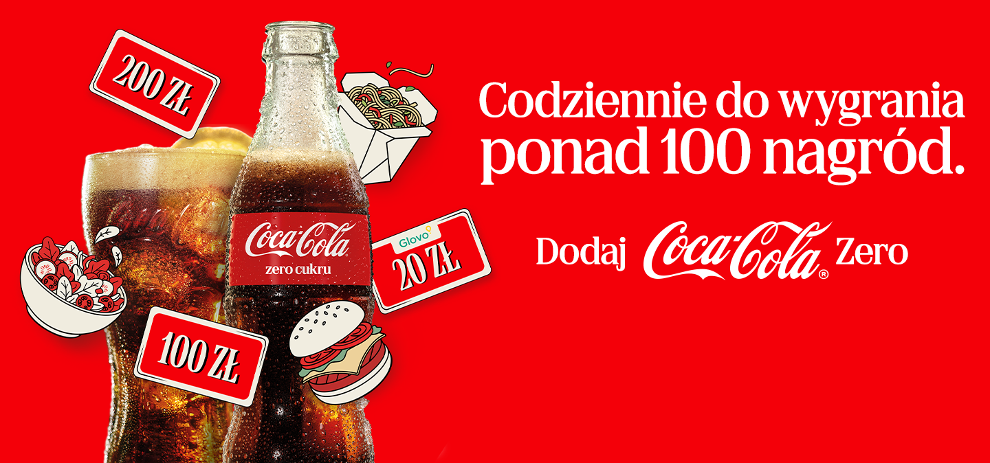 Baner promocyjny loterii Coke Horeca