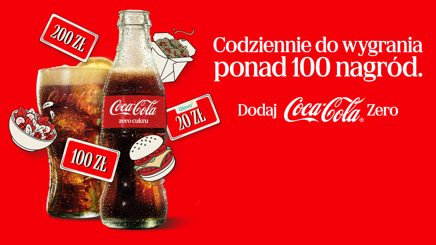 Baner promocyjny loterii Coke Horeca
