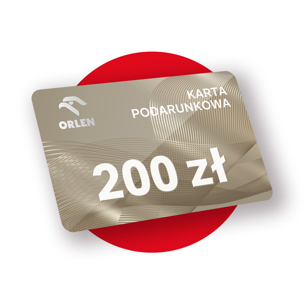  Karty podarunkowa Orlen o wartości 200 zł