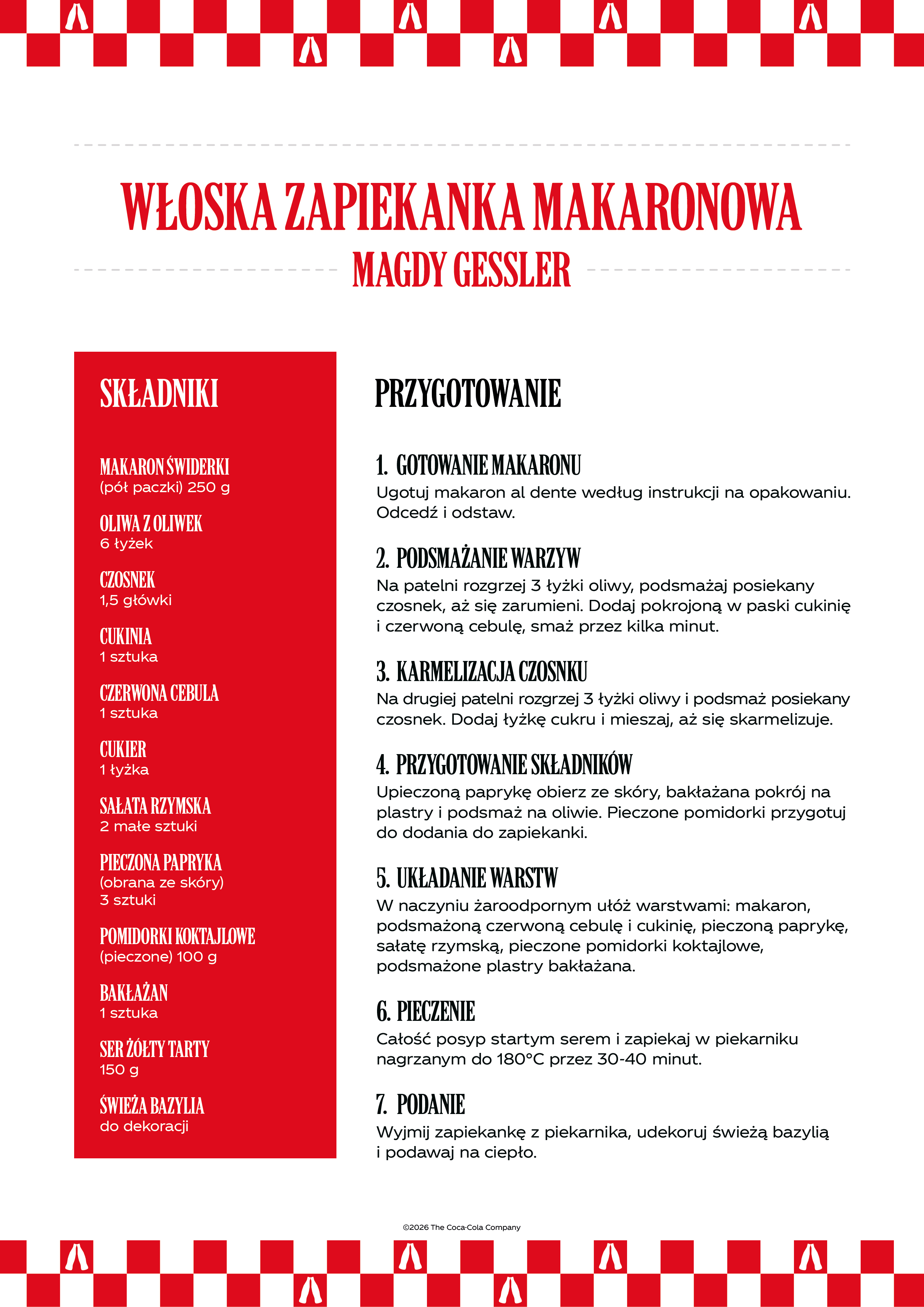 Przepis na włoską zapiekankę makaronową