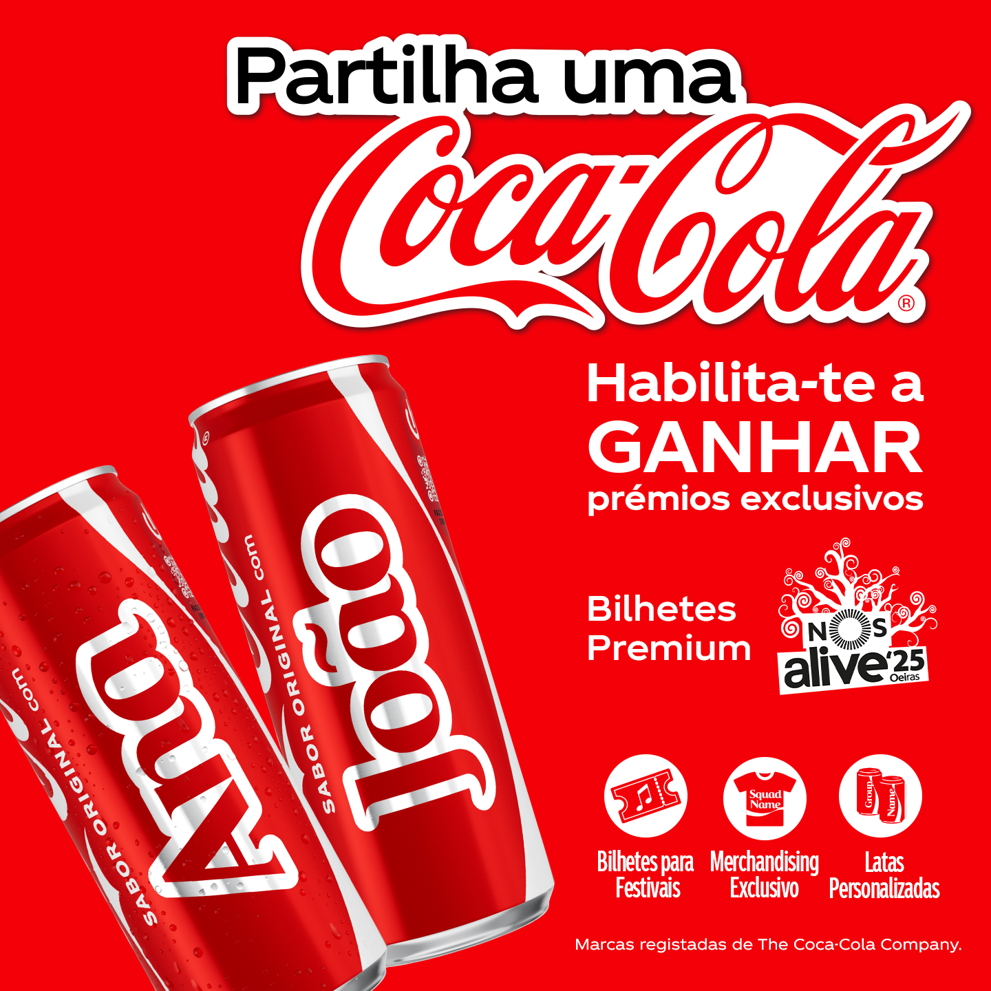 personalizar a tua lata de Coca‑Cola 