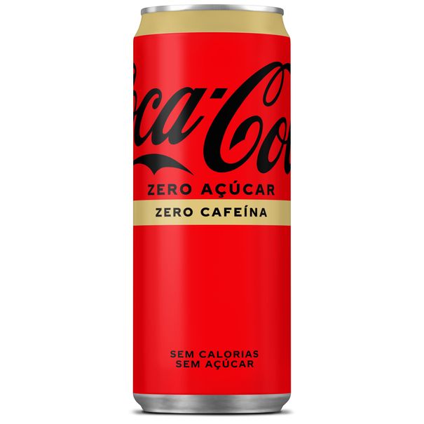 Uma lata de Coca-Cola Sem Cafeína Sem Açucar