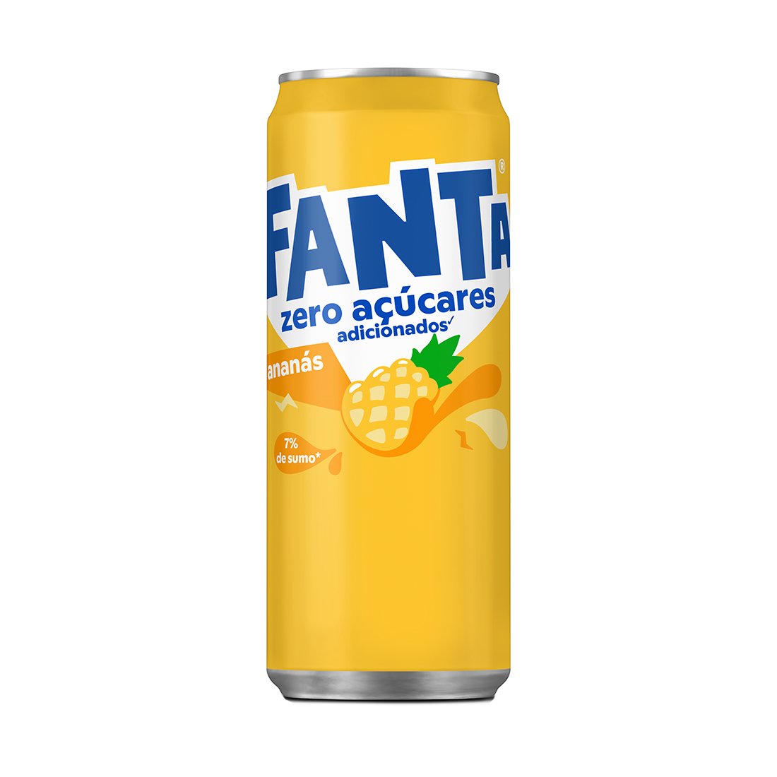 Uma garrafa de Fanta® Ananás sem adição de açúcar