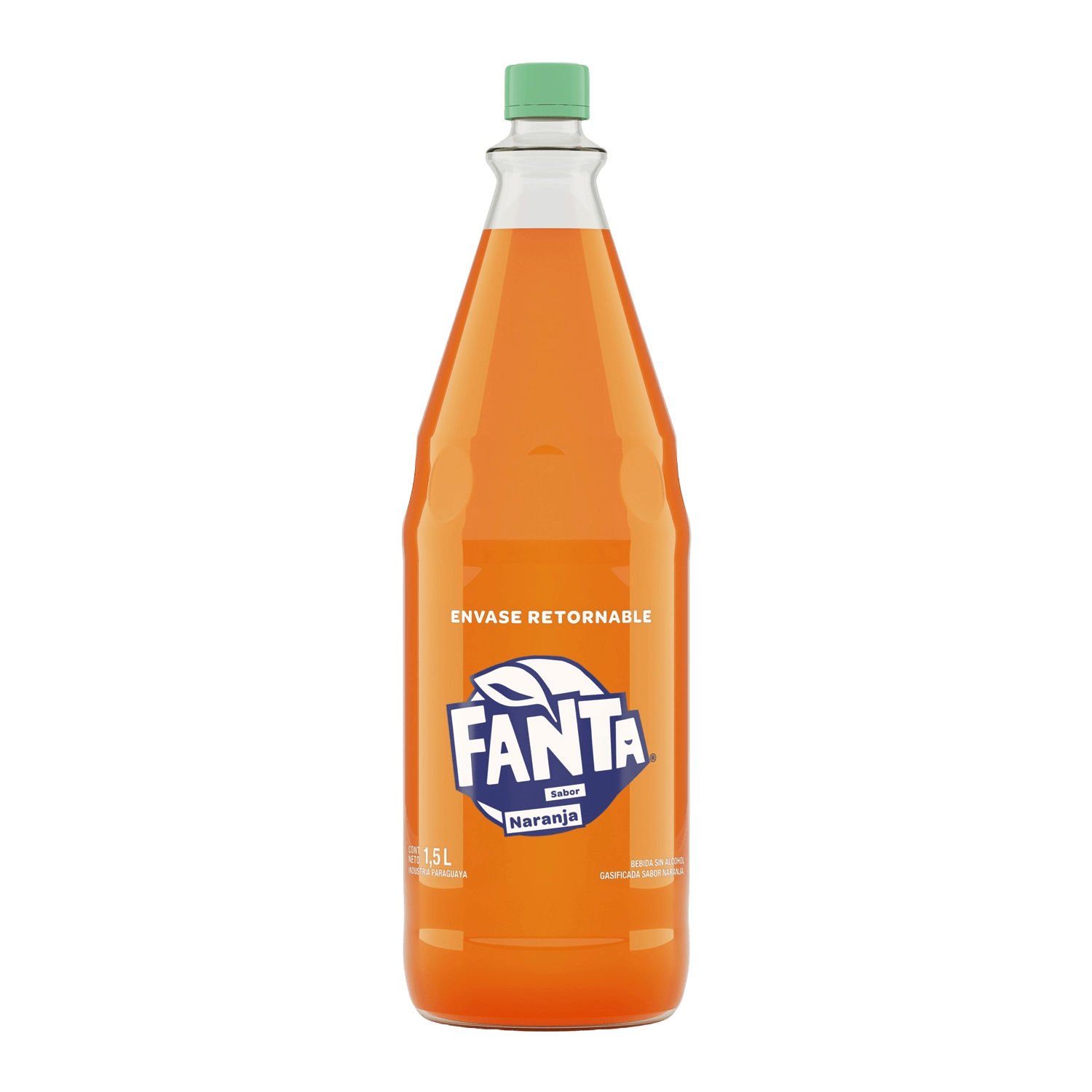 Botella de Fanta Sabor Naranja 1.5L Retornable