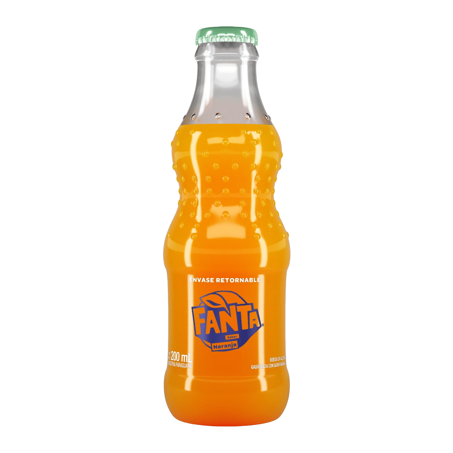 Botella de Fanta Sabor Naranja 200 mL Retornable