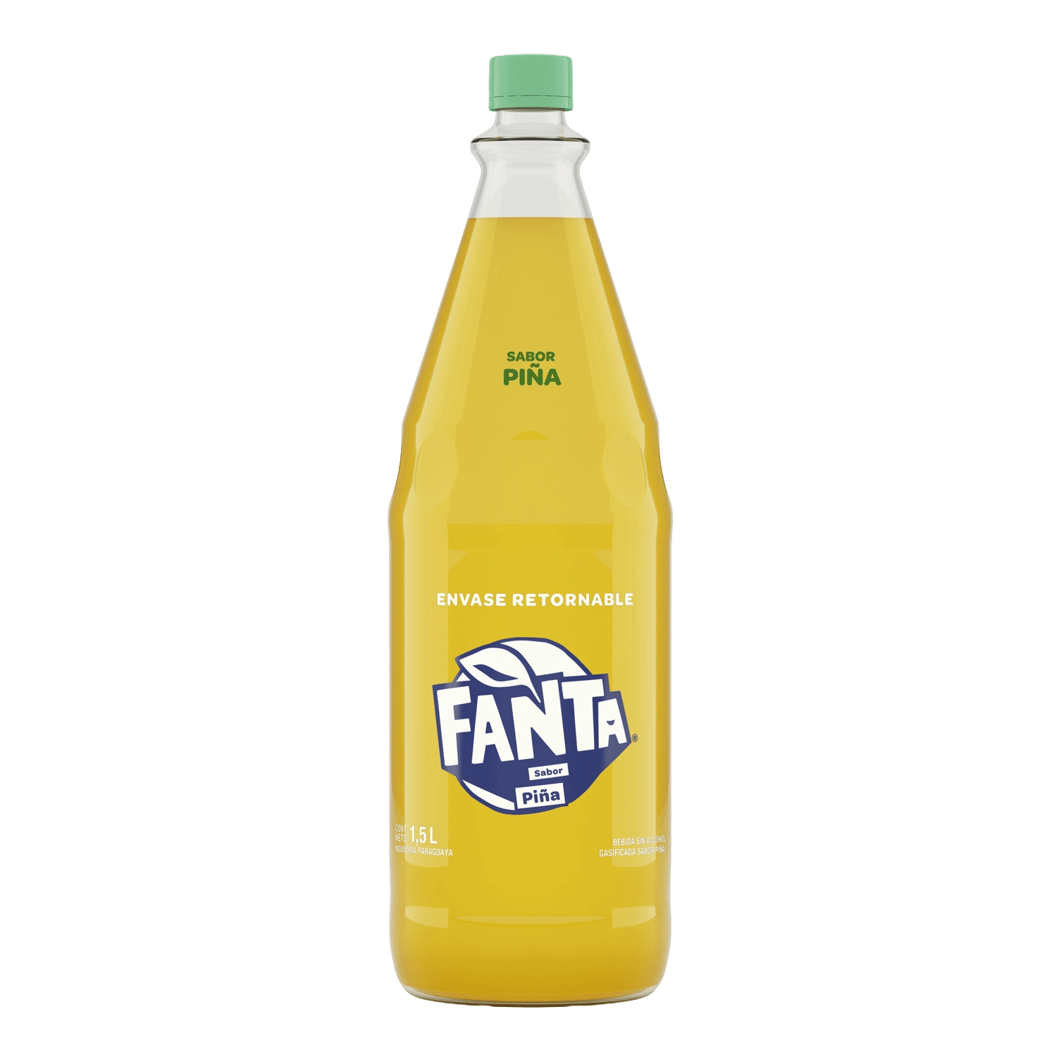 Botella de Fanta Sabor Piña 1.5L Retornable