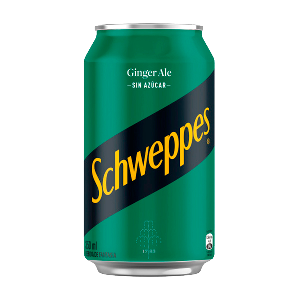 Lata de Schweppes Ginger Ale Sin Azúcar