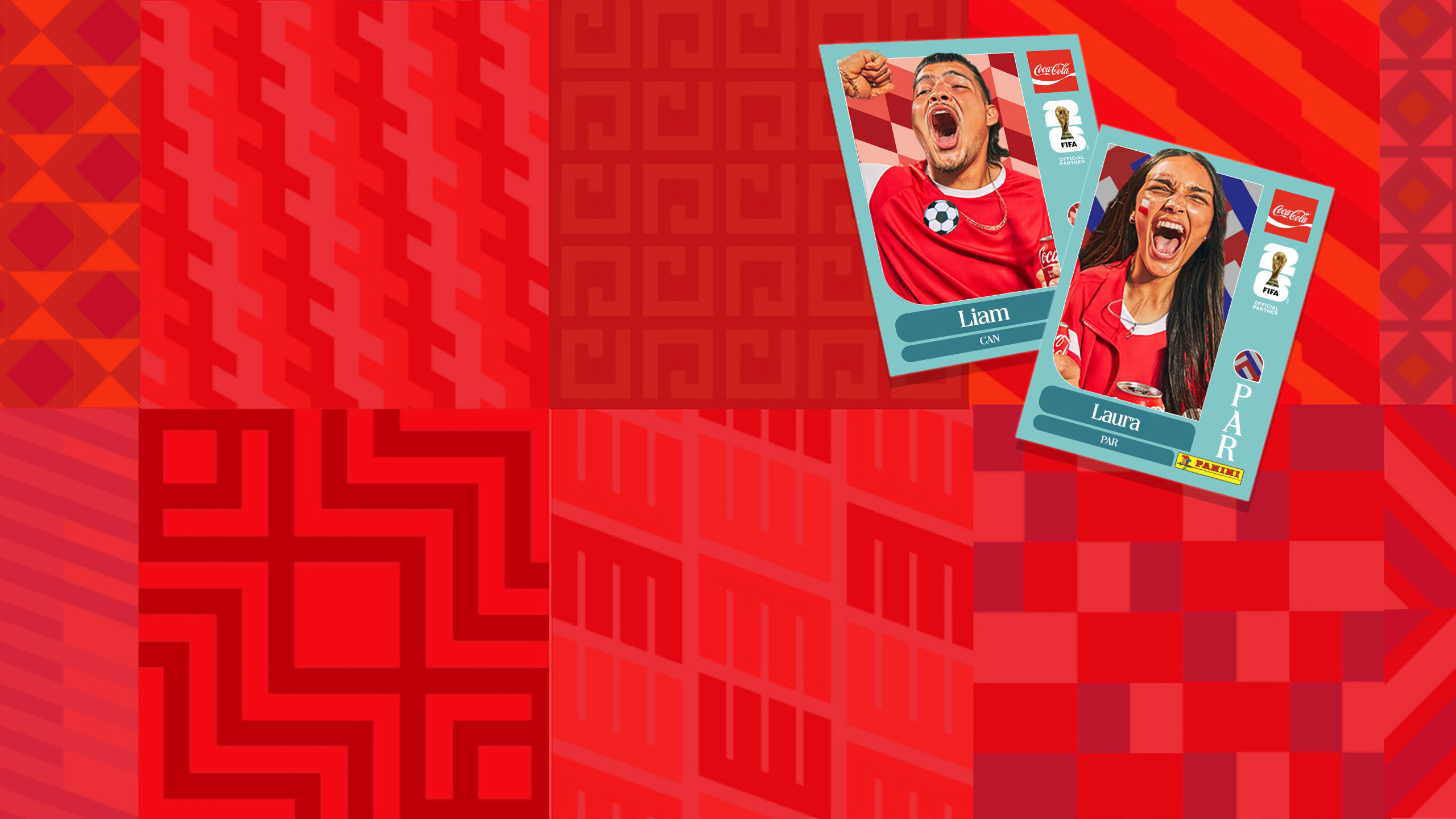 Dos hinchas en figuritas Panini