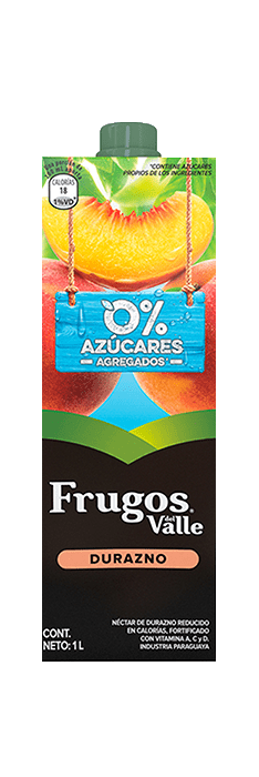 Tetra Brik Frugos del Valle Durazno 0% Azúcares