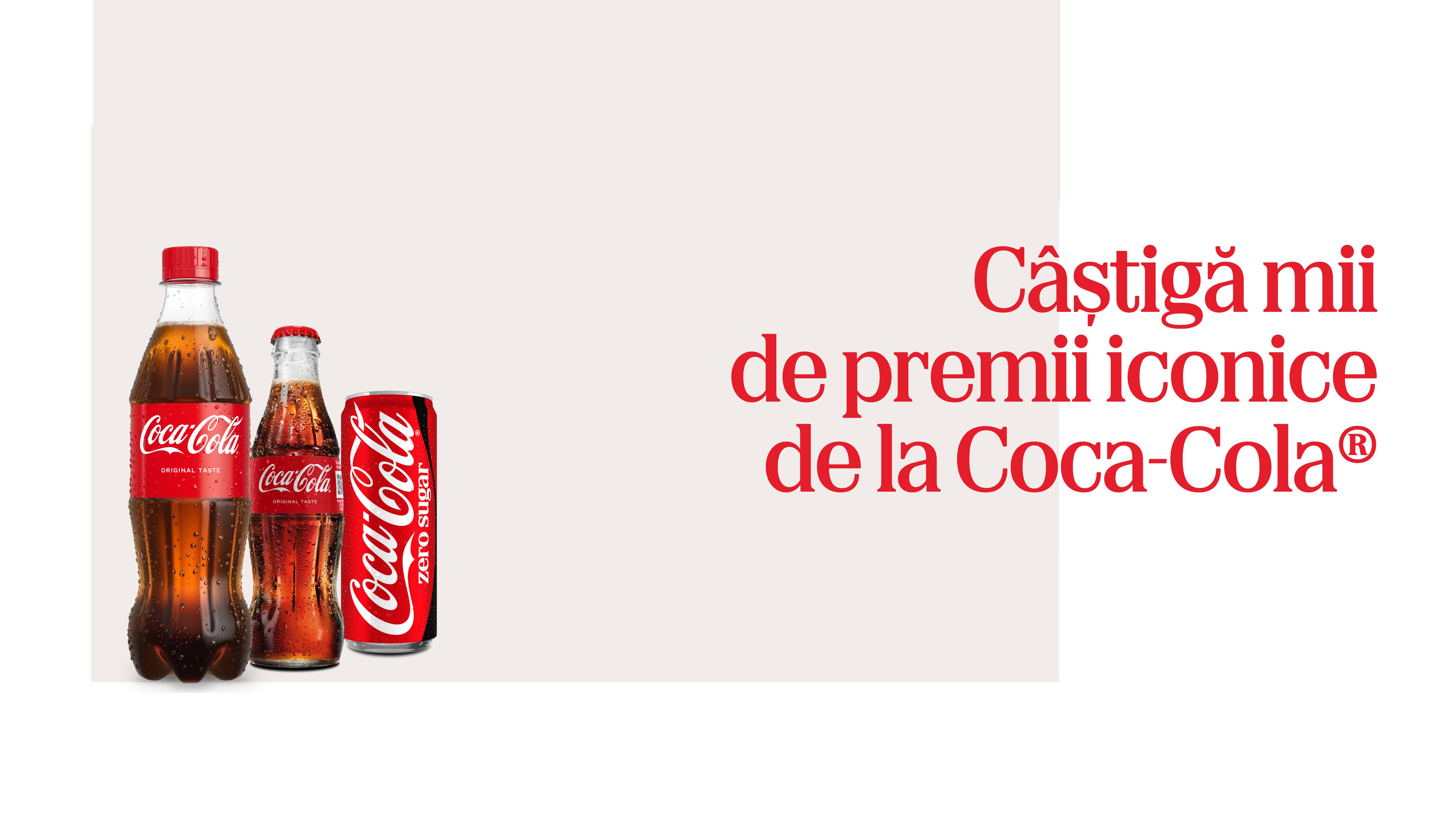 Câștigă premiile iconice Coca-Cola